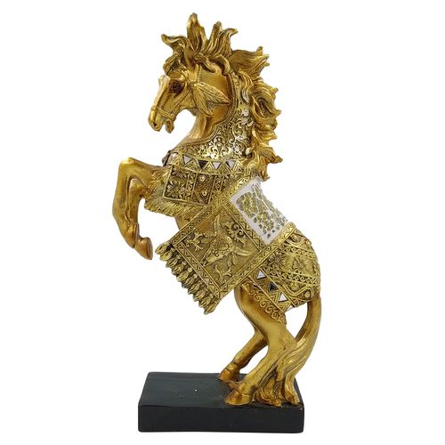 Cavalo Decorativo 26cm em Resina Gold Taimes