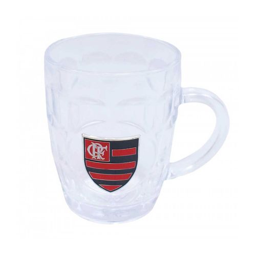 Caneca Flamengo 400ml em Vidro Mileno