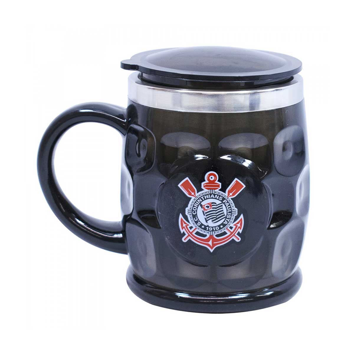 Caneca Térmica Corinthians 500ml em Plástico Mileno