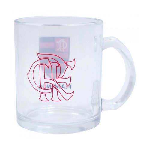 Caneca C/ Chaveiro Flamengo 320ml em Vidro Mileno
