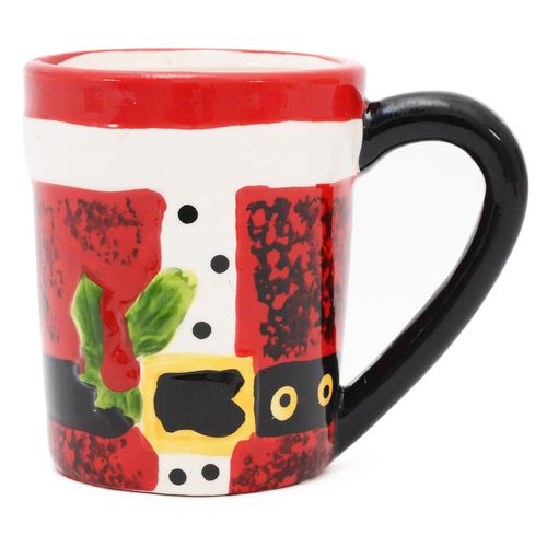 Caneca Roupa Papai Noel 300ml em Cerâmica