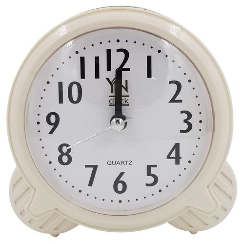 Relógio de Mesa Redondo Analógico 9,7x9,7cm em Plástico Imporiente
