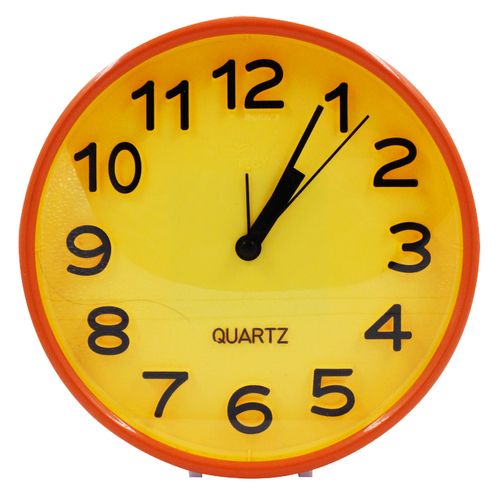 Relógio de Mesa Analógico 15x15cm em Plástico Amigold
