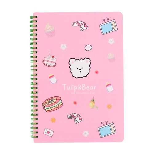 Caderno de Anotação Tulip & Bear 14,3x20,5cm em Papel Michael Judi