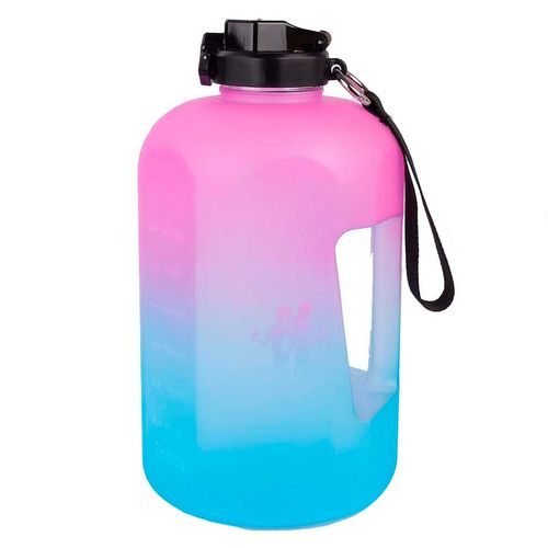 Garrafa Degradê C/ Alça + Frases Motivacionais 3700ml em Plástico Golden Rio