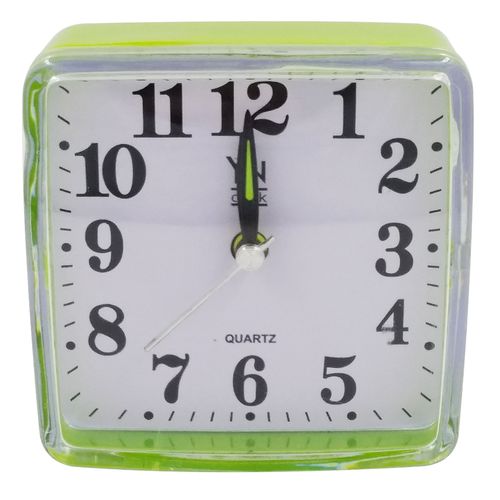 Relógio de Mesa Quadrado 8,5cm em Plástico Imporiente