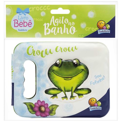 Livro de Banho Agito no Banho Croccc Croccc 12x15cm em Plástico Todo Livro