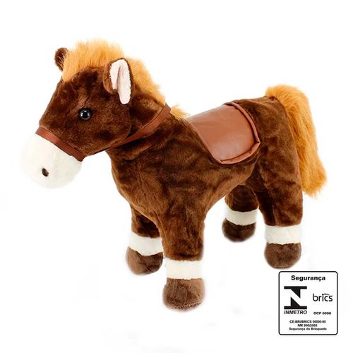 Cavalo C/ Cela de Pelúcia 38x32cm Fizzy