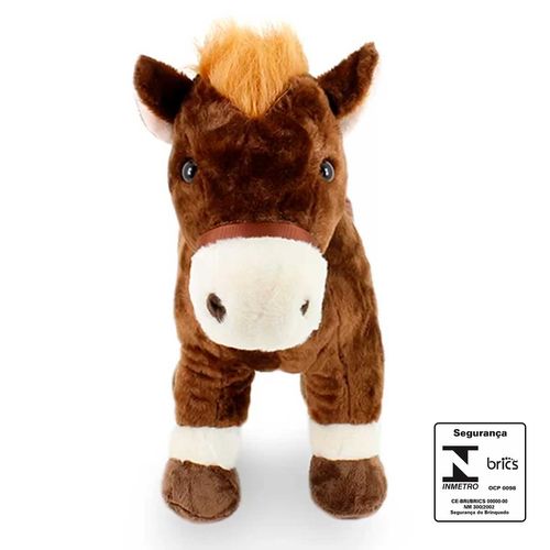 Cavalo C/ Cela de Pelúcia 38x32cm Fizzy