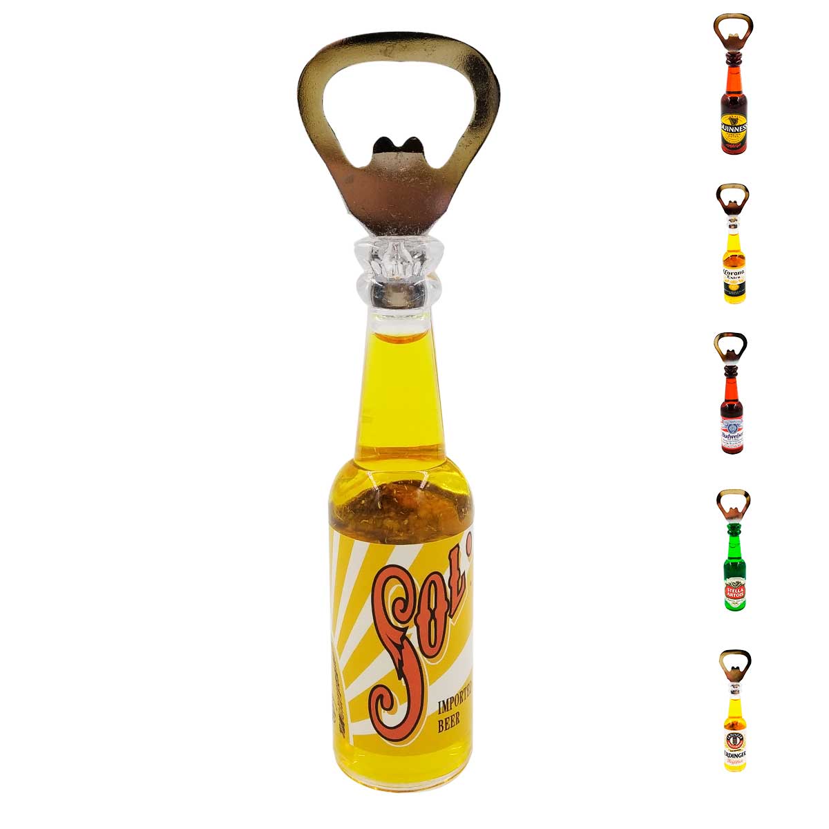 Abridor de Garrafa C/ Imã 14cm em Metal Livon
