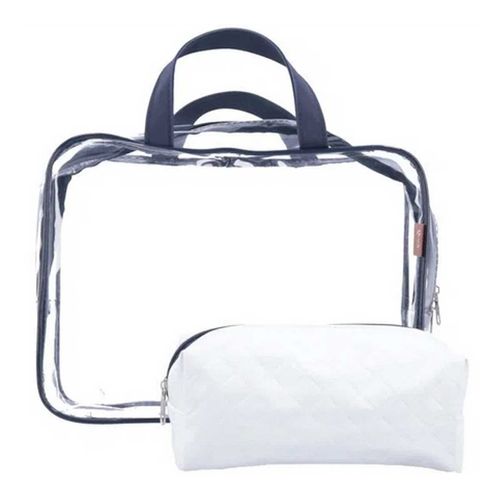 Jogo de Necessaire 30x21,5cm 3 Peças em PVC QUALIS IMPORTADOS