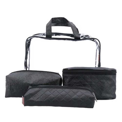 Jogo de Necessaire 30x21,5cm 3 Peças em PVC QUALIS IMPORTADOS
