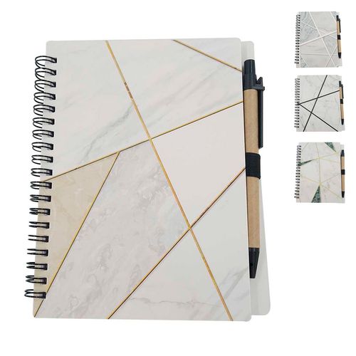 Bloco de Anotações Tema: Formas Geométricas C/ Caneta 18x14cm em Papel Interponte
