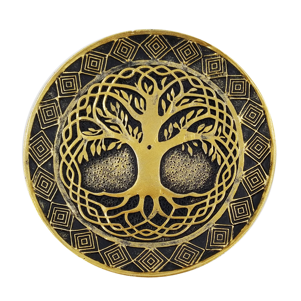 Porta Incenso Decorativo 10cm em Resina Gold Youbai