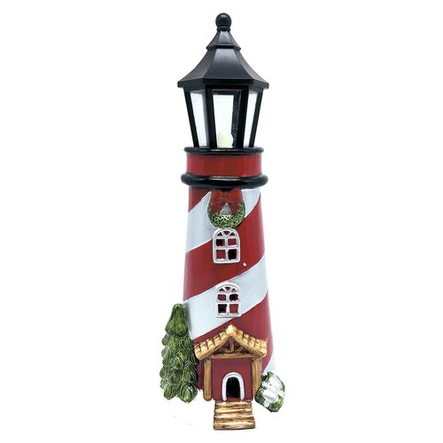 Farol Casa Listrada C/ LED 30x11cm em Cerâmica Fartex
