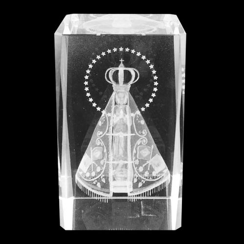 Cubo Decorativo Nossa Senhora 5x8cm em Vidro Forbees