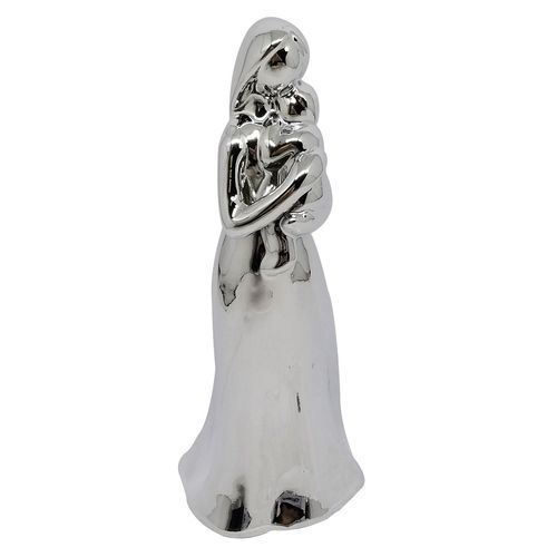 Mãe e Filha Decorativo 17,5cm em Porcelana Youbai