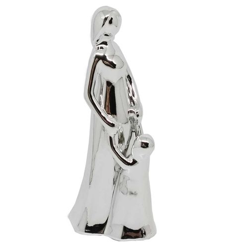 Mãe e Filha Decorativo 23cm em Porcelana Youbai