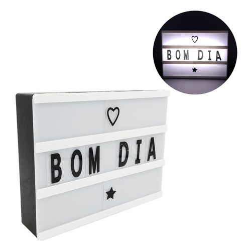 Painel Letreiro Decorativo Led 20x15cm em Plástico Asilva Presentes