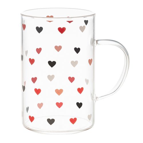 Caneca Coração 280ml em Vidro Lyor