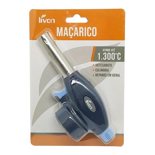 Maçarico 17x6cm em Aço Inox Livon