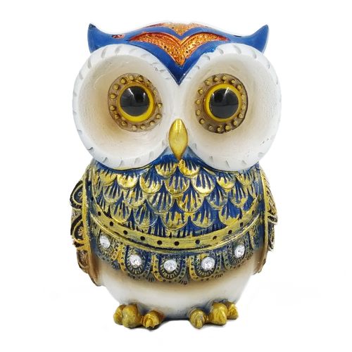 Coruja Decorativa 9x7,5cm em Resina Youbai