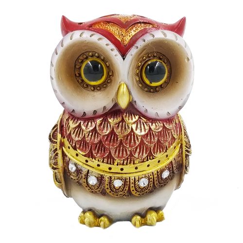 Coruja Decorativa 9x7,5cm em Resina Youbai