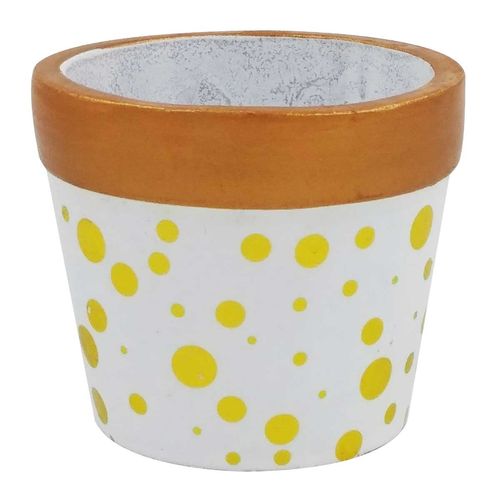 Vaso Cachepot Decorativo 9x8cm em Cerâmica Inter Ponte