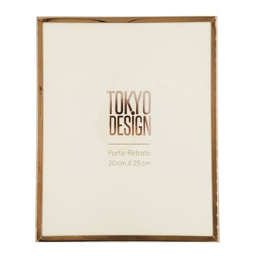 Porta Retrato Decorativo 20x25cm em Metal Tokyo Design