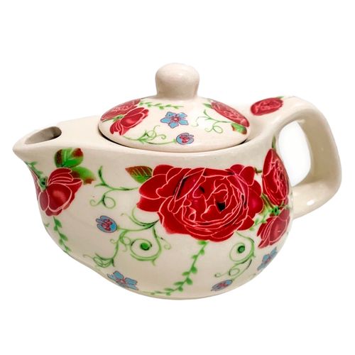 Bule Decorativo C/ Infusor 200ml em Porcelana Multiart