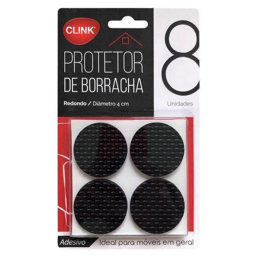 Protetor Redondo P/ Móveis 8 unidades em Borracha Clink
