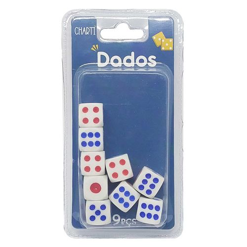 Kit de Dados 9 Peças em Plástico Livon
