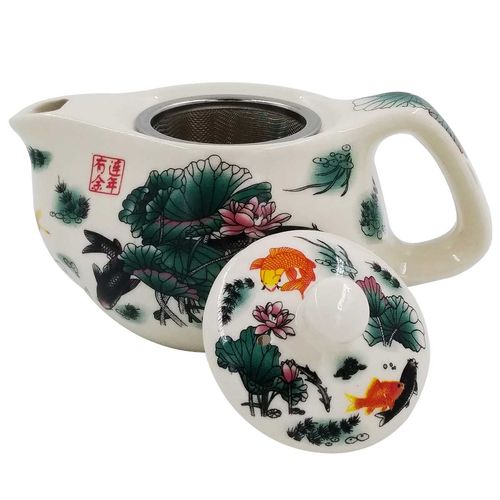 Bule Decorativo C/ Infusor 200ml em Porcelana Multiart