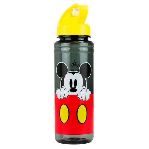 Garrafa C/Canudo Mickey Mouse 700ml em Plástico Taimes