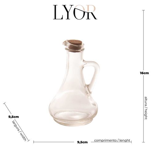 Galheteiro 250ml em Vidro Transparente Lyor