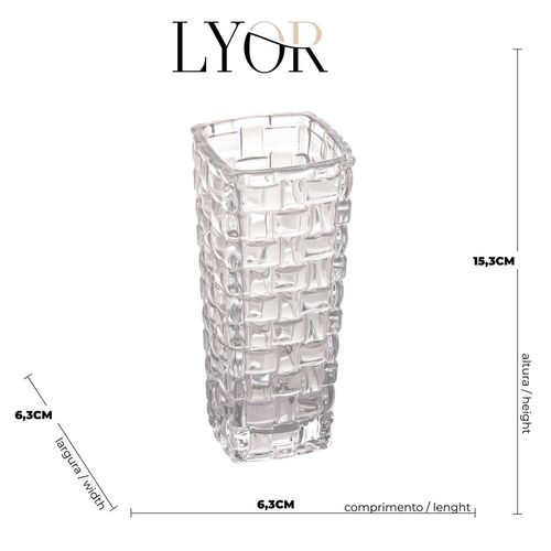 Vaso de vidro 6x15cm Lyor