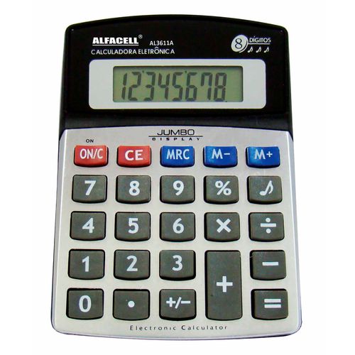 Calculadora Eletrônica de Mesa 8 Dígitos 13x9cm Imporiente