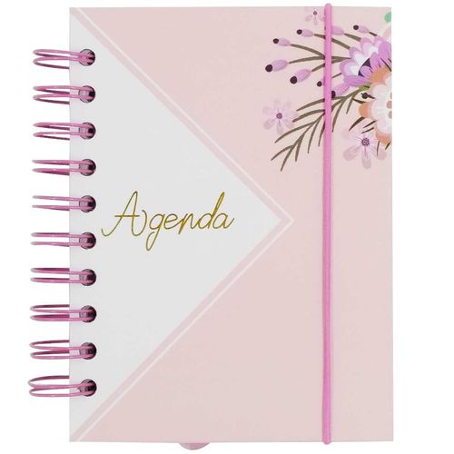 Agenda Permanente Rosa 160 Folhas 15x11cm em Papel Inter Ponte