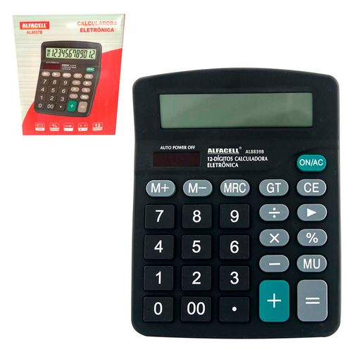 Calculadora Eletrônica de Mesa 12 Dígitos 18x14cm Imporiente