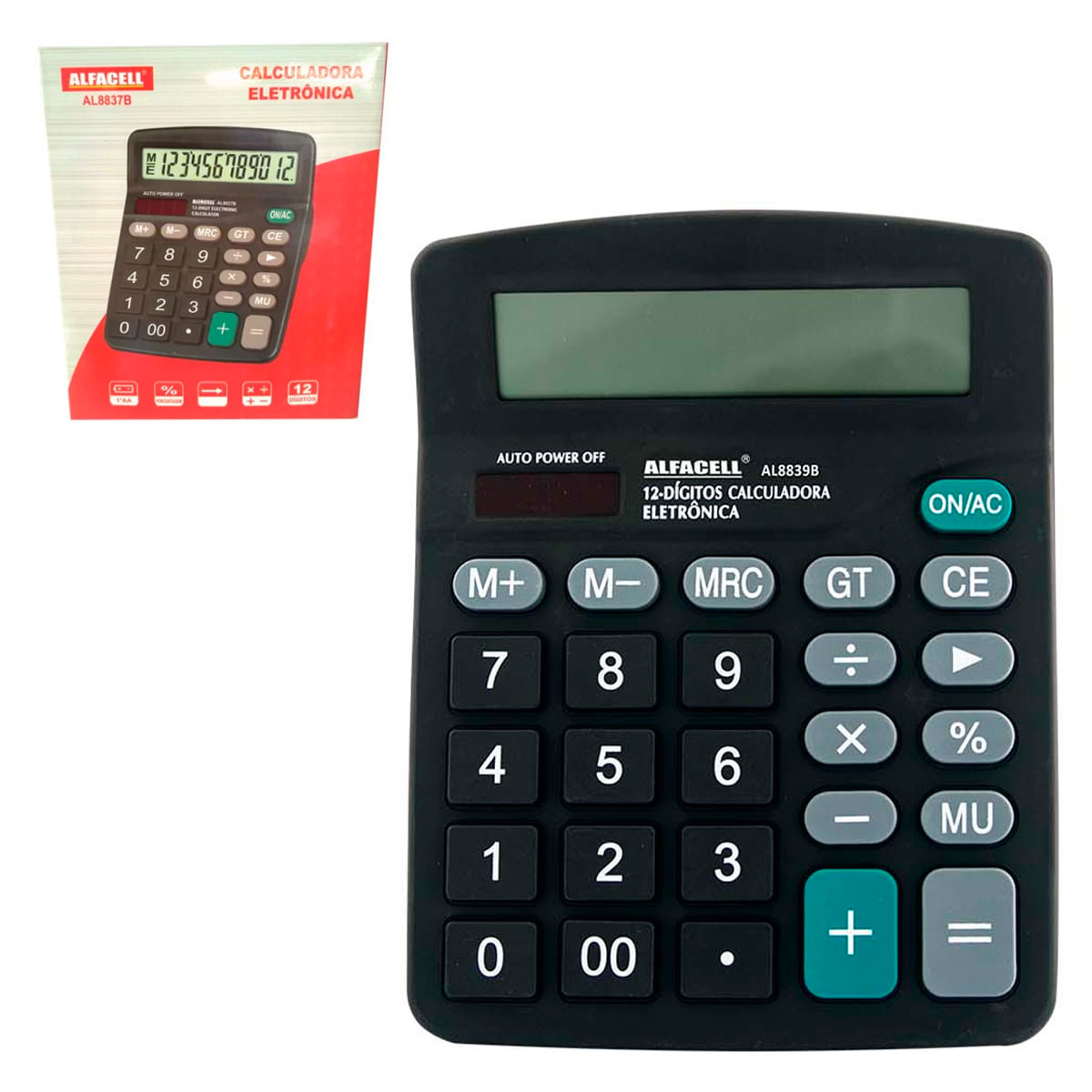 Calculadora Eletrônica de Mesa 12 Dígitos 18x14cm Imporiente