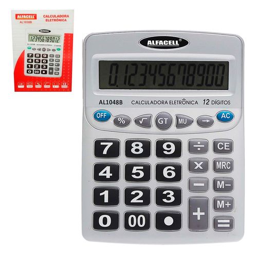Calculadora Eletrônica de Mesa 12 Dígitos 20x16cm Imporiente