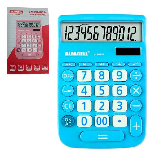 Calculadora Eletrônica de Mesa 12 Dígitos 16x11cm Imporiente