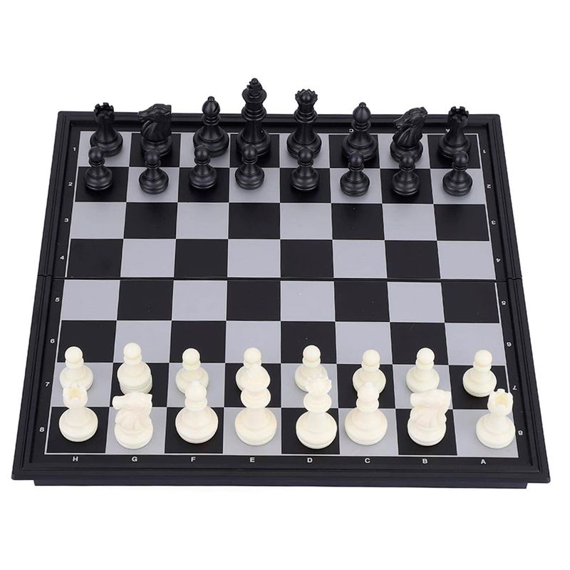 Jogo de xadrez, fácil de carregar, figuras do rei de 4,8 cm, leve, com  bolsa de armazenamento para matar o tempo (marrom e amarelo)