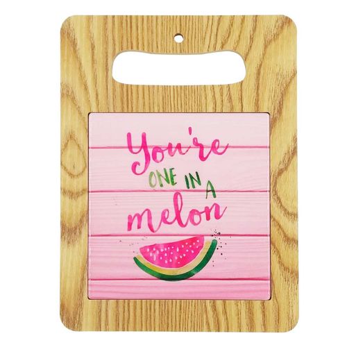 Tabua em Cerâmica e MDF 25x20cm Rio de Ouro