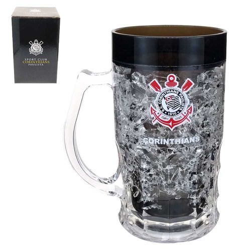 Caneca C/ Gel Térmico Corinthians 400ml em Acrílico Mileno