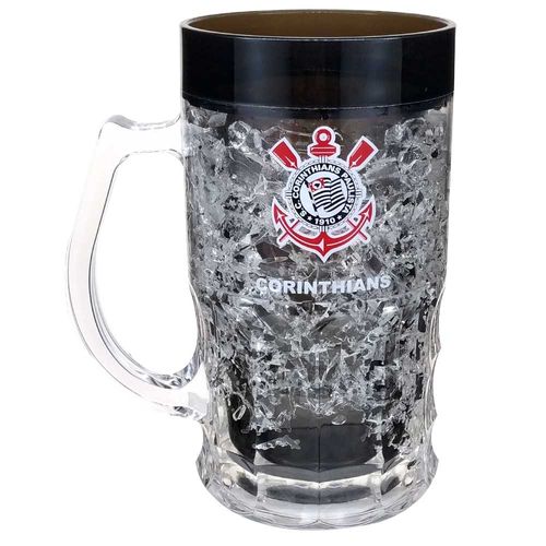 Caneca C/ Gel Térmico Corinthians 400ml em Acrílico Mileno