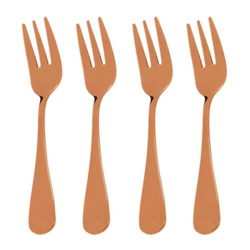 Jogo de garfo inox rose 4 peças 14cm Livon