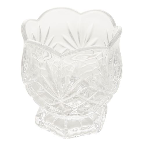 Porta colher de cristal transparente 8x8-5cm Lyor Coliseu Presentes