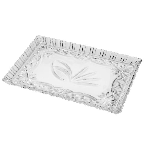Travessa Transparente Janine de Cristal 30x20cm Lyor