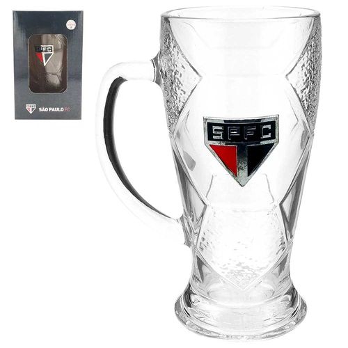 Caneca P/ Chopp São Paulo 630ml em Vidro Mileno